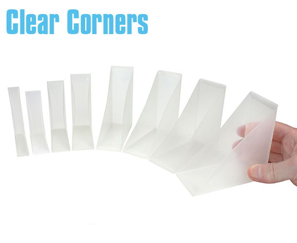 Sample Bag of Corner Protectors Clear Plastic