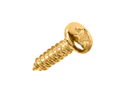 Wood Screws No.6 x 1/2" / 3.5mm x 13mm Pan Pozi Brass Plated pack 200