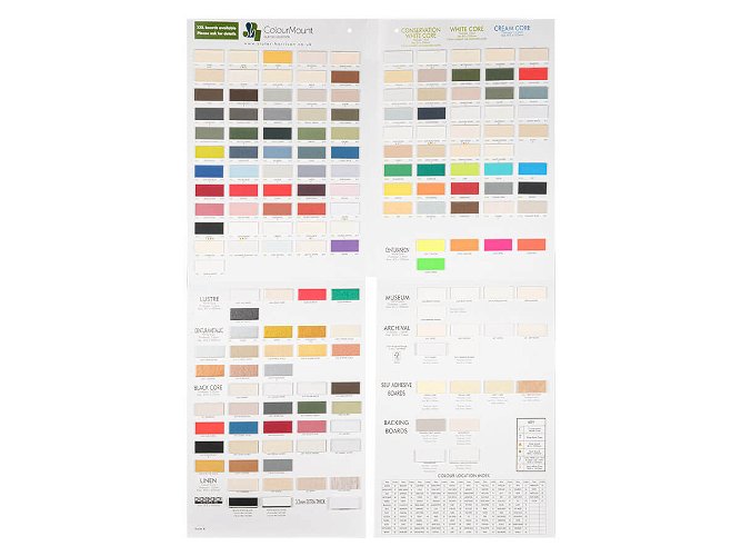 ColourMount Mountboard Samples Wall Chart