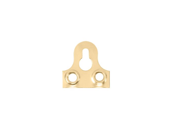 Keyhole Mirror Plates 25mm Brass Plated pack 100