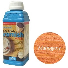 Polyvine Wax Finish Varnish Mahogany 500ml