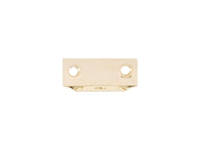 Right Angled Mirror Plate 18mm Brass Plated pack 20