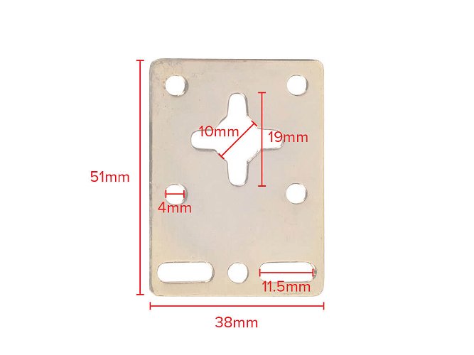 Universal Mirror Plates Brass Plated pack 50