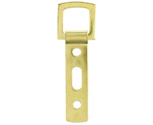 Heavy Duty Slotted Strap Picture Hanger 61mm Brass Plated pack 20