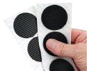 Velcro Heavy Duty Twin Coins Self Adhesive 45mm diameter Black 6 pairs