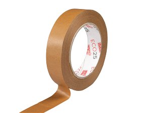 LION ECO25 Self Adhesive Kraft Paper Tape 25mm x 50m 1 roll FSC™ Certified Mix 70%