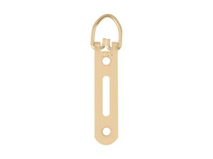 Heavy Duty Picture Hanger with slot 93mm Brass Plated pack of 20