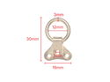 Small 3 Hole D Ring Brass Plated 500 pack