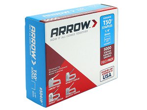 Arrow T50 Staples 6mm Galvanised 5000 Box