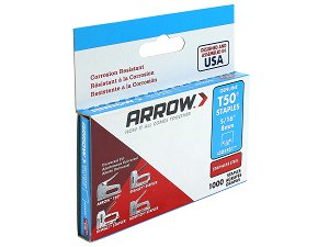 Arrow T50 Staples 8mm Stainless Steel 1000 Box