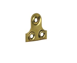 3 Hole Mirror Plates 19mm Solid Brass pack 100