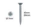 Wall Screws Cross Head 4mm x 40mm pack 10