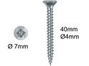 Wall Screws Cross Head 4mm x 40mm pack 10