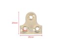 3 Hole Mirror Plates 25mm Solid Brass pack 100