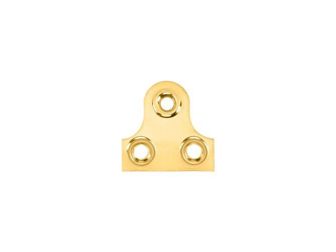 3 Hole Mirror Plates 25mm Solid Brass pack 100