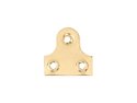 3 Hole Mirror Plates 32mm Brass Plated pack 100