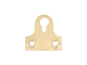 Keyhole Mirror Plates Upside Down 38mm Brass Plated pack 100