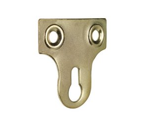 Keyhole Mirror Plates Upside Down 38mm Brass Plated pack 100