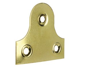 3 Hole Mirror Plates 46mm Solid Brass pack 50