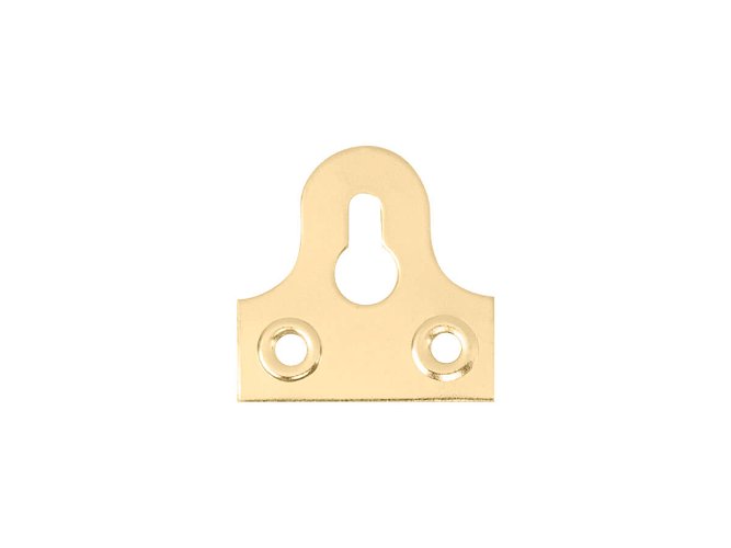 Keyhole Mirror Plates 32mm Brass Plated pack 100