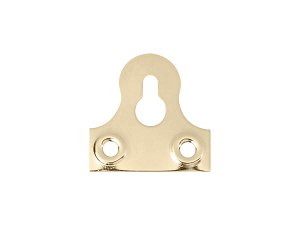 Keyhole Mirror Plates 38mm Brass Plated pack 100