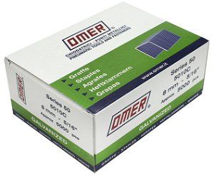 Omer 50 Series Staples 8mm 5,000 box