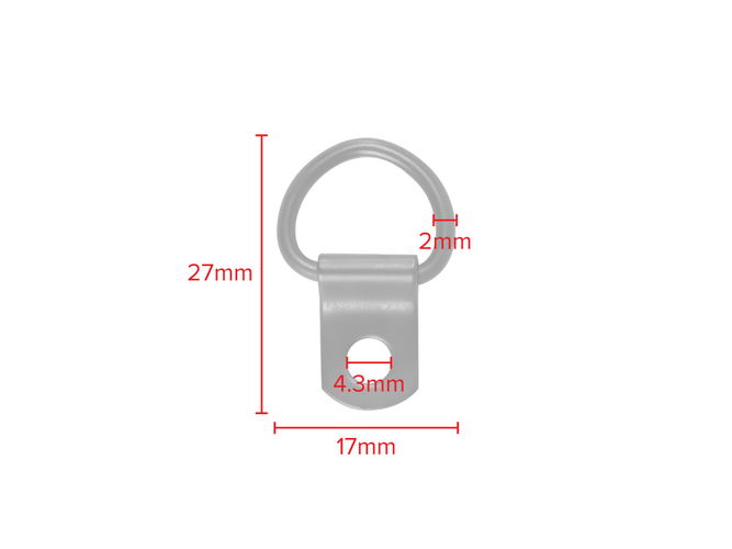 Standard 1 Hole D Ring Nickel Plated 100 pack