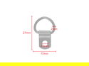 Standard 1 Hole D Ring Nickel Plated 100 pack