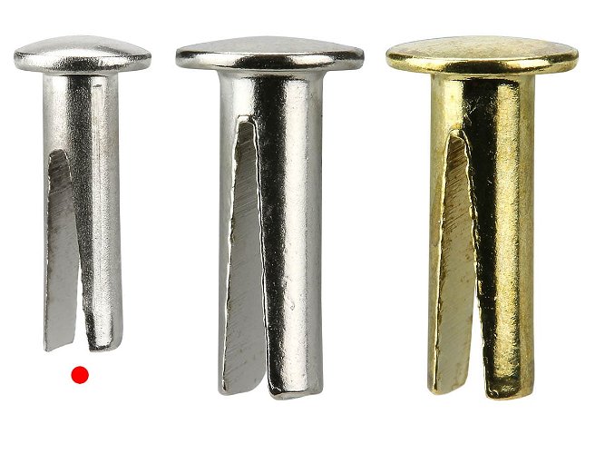 Bifurcated Rivets A Nickel Plated pack 1000