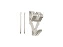 Picture Hooks 2 Pin 28mm Nickel pack 100 with Pins