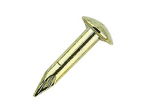 Escutcheon Pins 6mm x 1.25mm dia Brass Plated pack of 6700