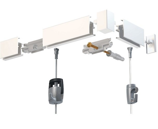 Newly R20 Picture Hanging Systems Rail White 3 x 1.5m lengths