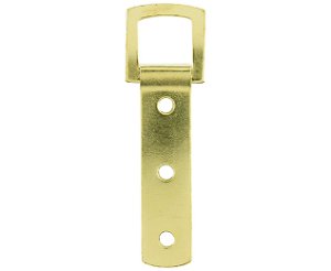 Heavy Duty Strap Hangers 84mm 3 Hole Brass Plated pack 20