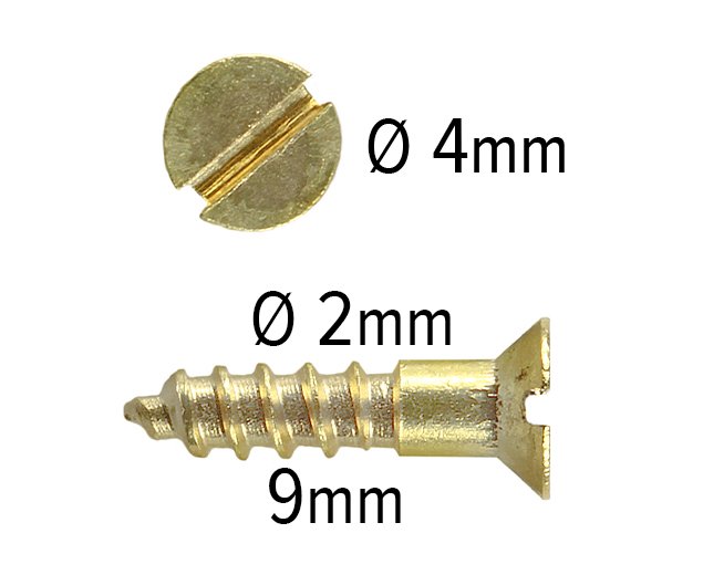 SOLID BRASS WOOD SCREWS SLOTTED COUNTERSUNK CSK CHOOSE PACK 