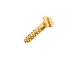 Wood Screws No.2 x 1/2" / 2.2mm x 13mm CSK Slotted Brass pack 200