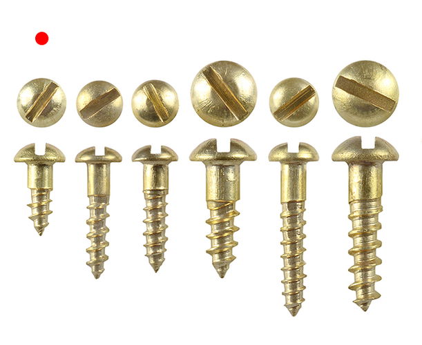 Slotted Round Head Solid Brass Screws 2.2mm x 6mm 200 pieces