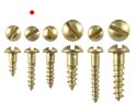 Slotted Round Head Solid Brass Screws 2mm x 10mm 200 pieces