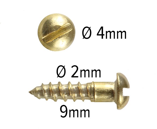 200g OF 'MIXED IN THE PACK' SOLID BRASS ROUND HEAD SLOTTED WOOD SCREWS WOODSCREW 
