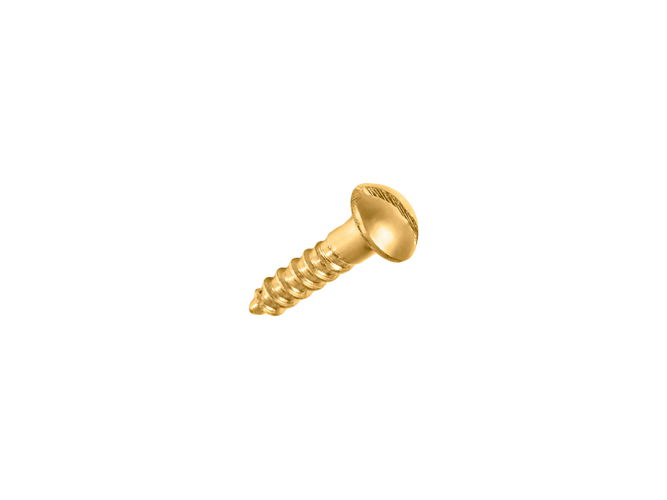 Wood Screws No.2 x 3/8" / 2.2mm x 9.5mm Round Slotted Brass pack 200