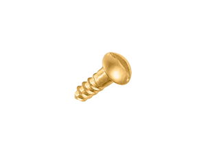 Wood Screws 3mm x 9.5mm Round Slotted Brass pack 200