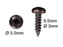 Wood Screws No.4 x 3/8" / 3mm x 9.5mm Pan Pozi Bronze pack 200