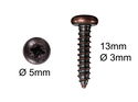 Wood Screws No.4 x 1/2" / 3mm x 13mm Pan Pozi Bronze pack 200