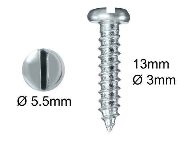 Wood Screws No.4 x 1/2" / 3mm x 13mm Pan Slotted pack 200