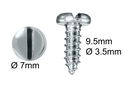 Wood Screws No.6 x 3/8" / 3.5mm x 9.5mm Pan Slotted pack 200