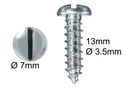 Wood Screws No.6 x 1/2" / 3.5mm x 13mm Pan Slotted pack 200