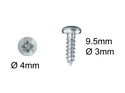 Wood Screws 3mm x 9.5mm Pan Pozi Zinc pack 200