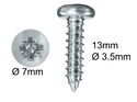 Wood Screws No.6 x 1/2" / 3.5mm x 13mm Pan Pozi Zinc pack 200