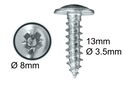 Wood Screws No.6 x 1/2" / 3.5mm x 13mm Flange Pozi pack 200