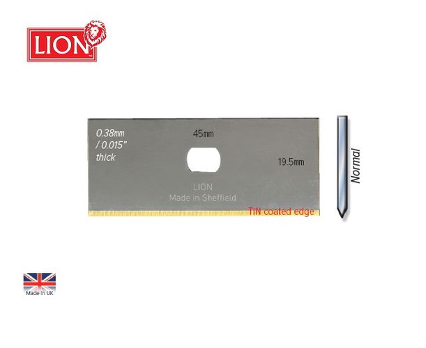 Lion Enduro Gold TiN Blades 0.38mm Normal 100 pieces