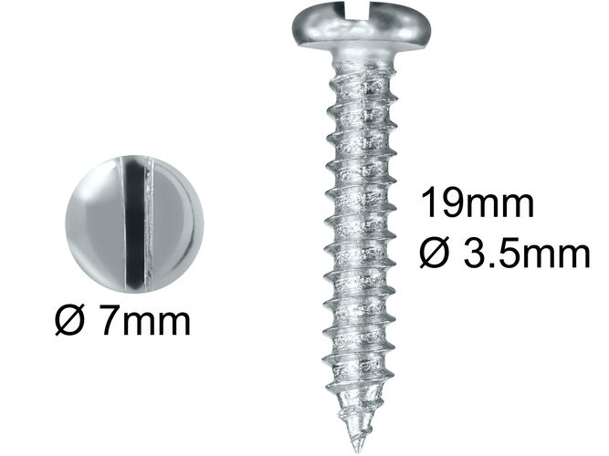 Wood Screws 3.5mm x 19mm Pan Slotted Zinc pack 1000